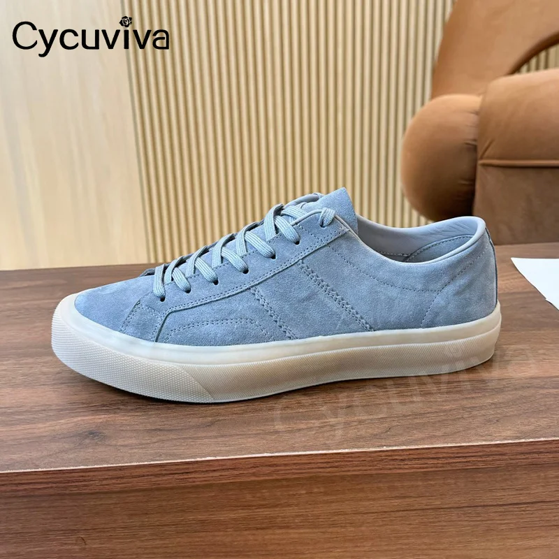 

Hot Lace Up Sneakers Men Spring Autumn Real Leather Platform Flat Casual Shoes For Men Designer Brand Daddy Shoes Male