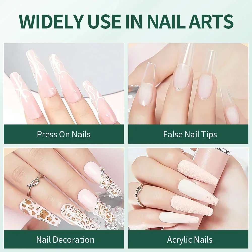NAILPOP Strong Nail Glue Gel Professional Fast drying Glue with Remover for Fake Acrylic Nails and Press on Nails Kit Glue Gel 6
