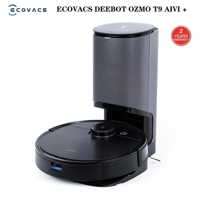 

Original ECOVACS Deebot T9 AIVI with Auto-Empty Station Robot Vacuum Cleaner 3000Pa Suction Advanced TrueDetect 3D & TrueMapping