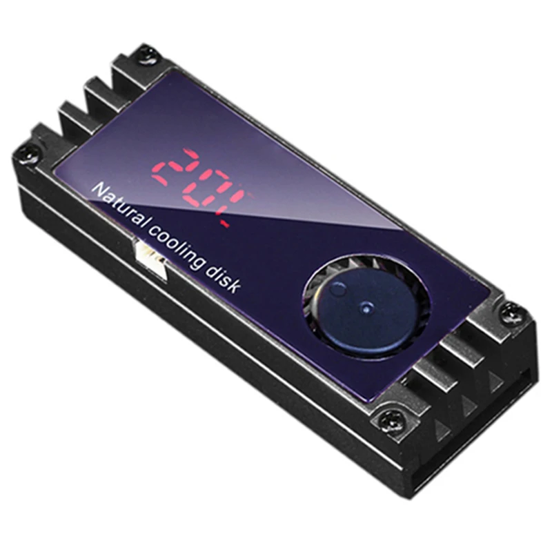 

M2 SSD Heatsink Cooler Temperature OLED Digital Display M.2 2280 NVME SSD Solid State Hard Disk Radiator Heat Black