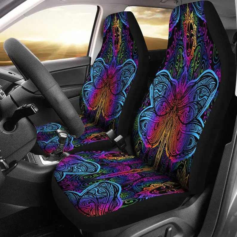 

Colorful Paisley Dragonfly, Car Seat Cover, 2 Front Seat Covers, Hippie Spiritual, Car Accessories, Floral, Car Covers