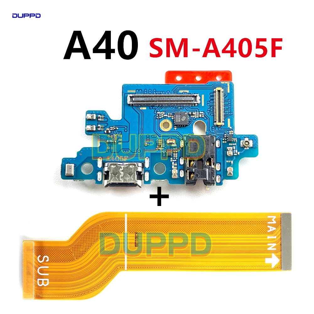 

USB зарядное устройство док-станция Соединительная плата зарядный порт гибкий для Samsung A40 A405 A405F Материнская плата гибкий кабель основной