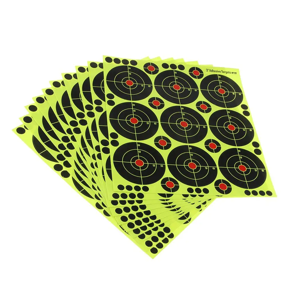 90pcs Shooting Targets Reactive Splatter Dia. 8cm Adhesive Paper Target
