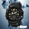 Skmei 1637 Dual Movement 3 Time Sport Wristwatch Mens Waterproof Electronic Watches Montre Homme Shockproof  Digital Men Watch 3