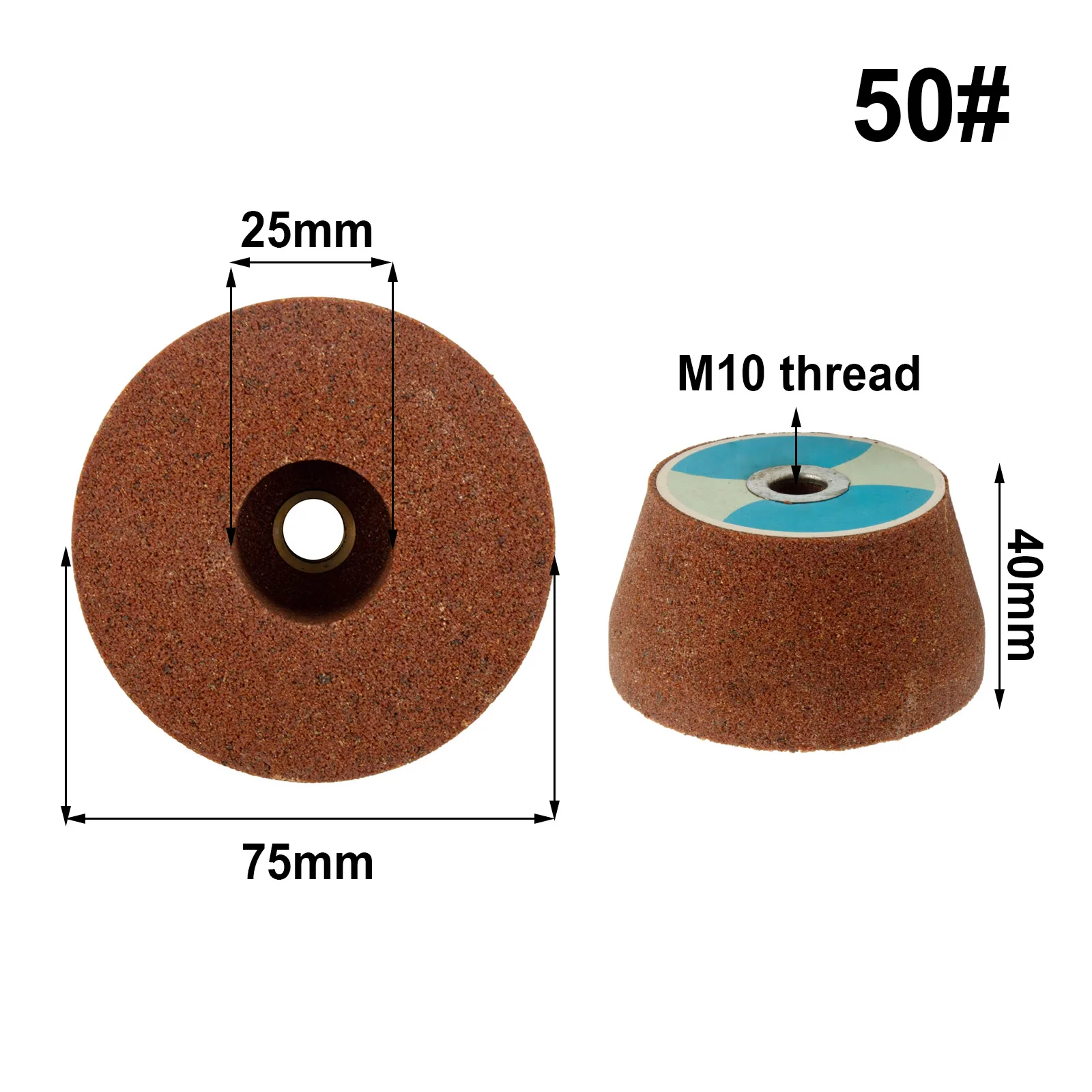 

1pcs White Corundum Grinding Wheel Grit 50/100/200# For 100 Type Angle Grinder Stones Blades Grinding Power Tools Accessories