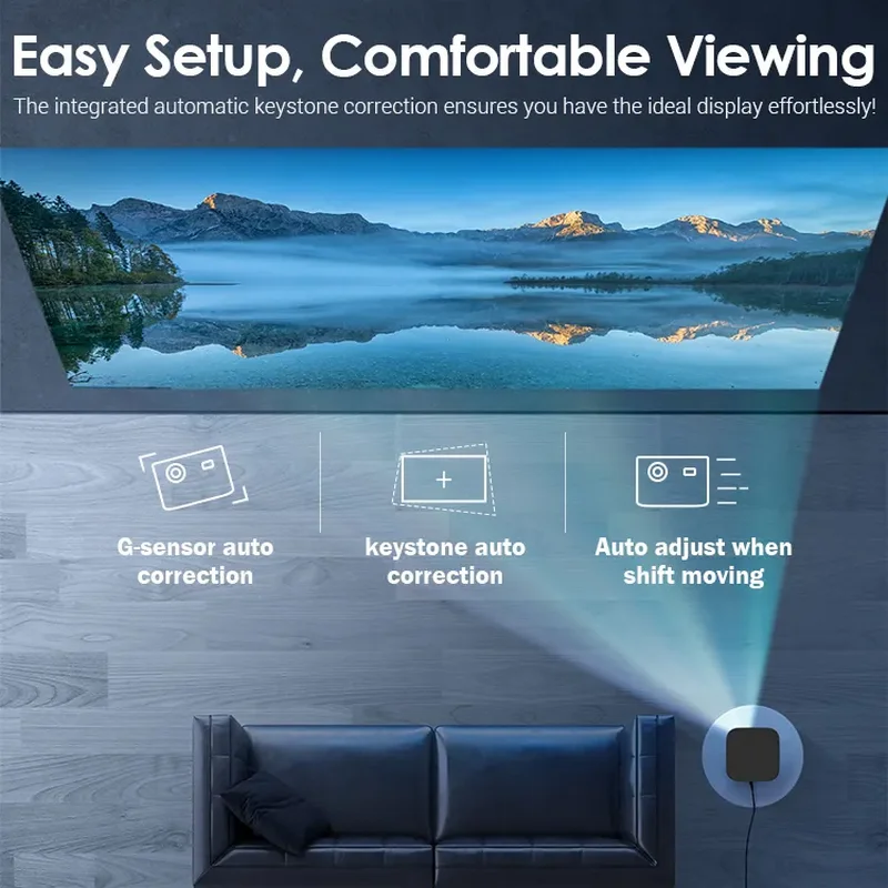 Vivicine New D055 Android 11 Native 1920x1080p Full HD Home Projector,1000lumens Daytime 5G Wifi Bluetooth 5.0 Video Game Beamer