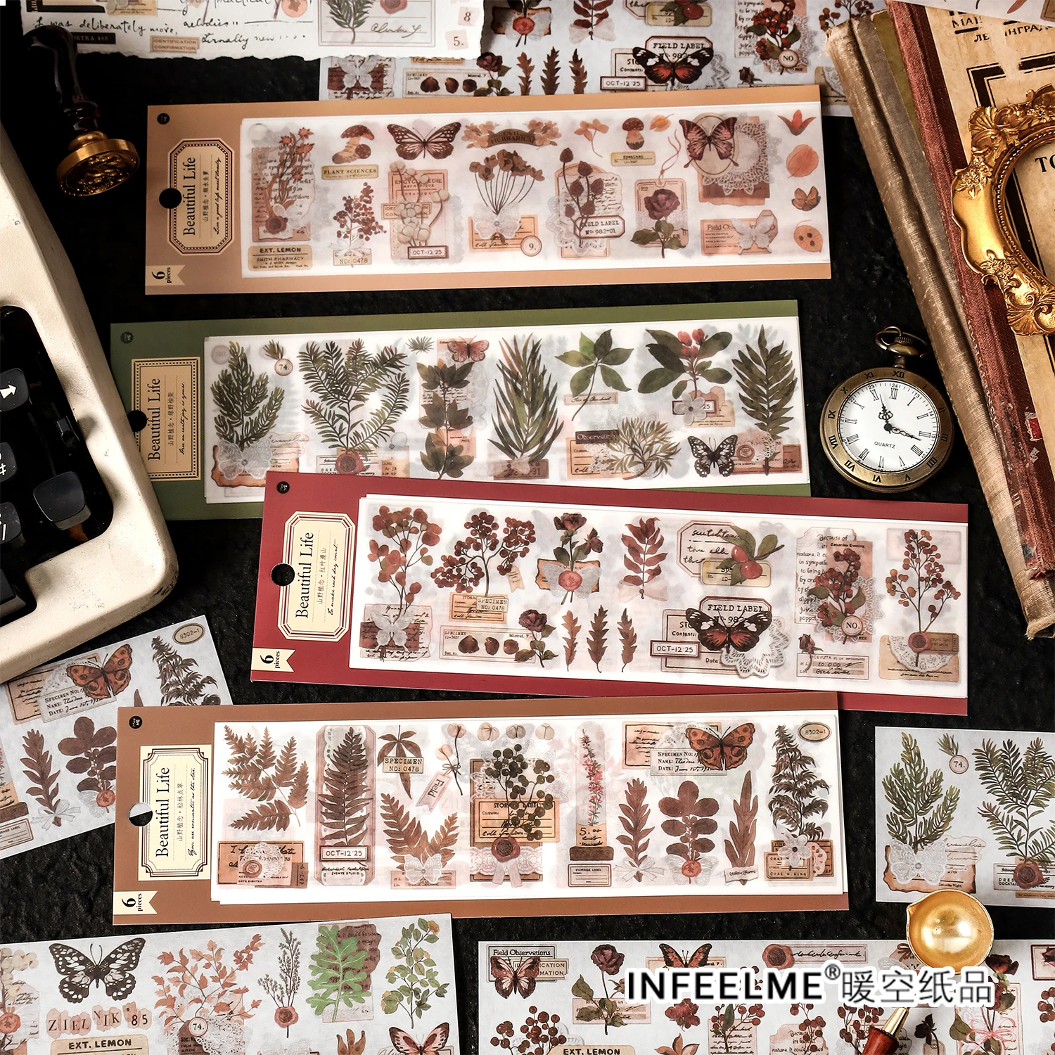

4pcs/lot The wild plant series stickers