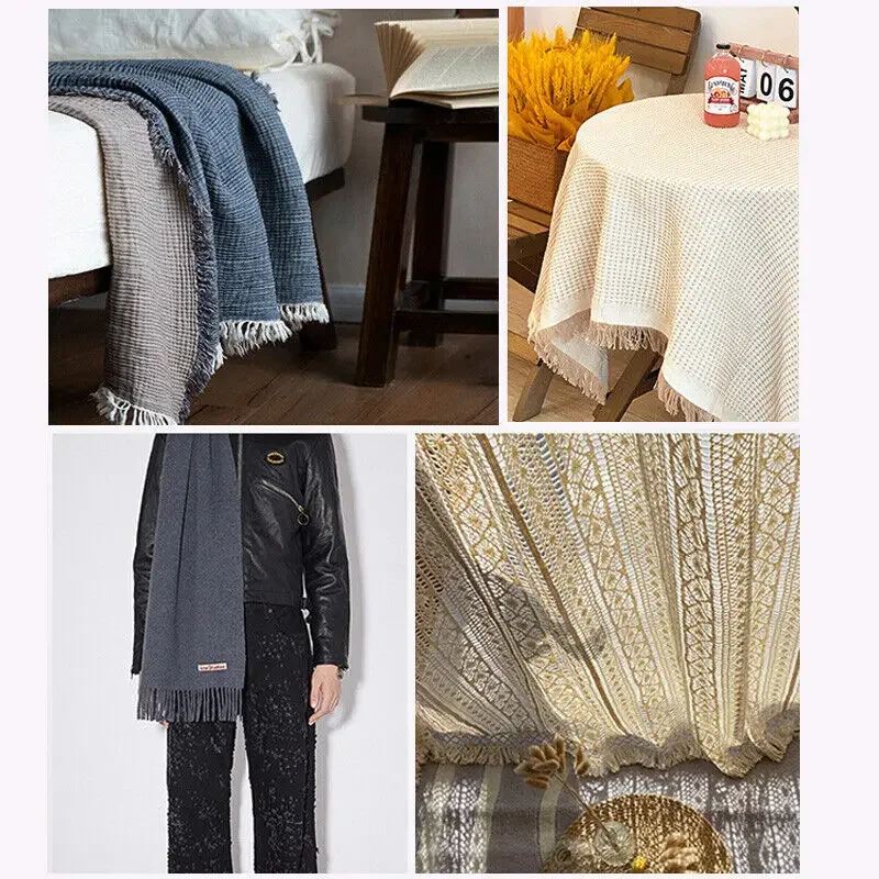 1PC 5 Yards Cotton Tassel Fringe Lace Trim Garment Curtain Sewing Crafts DIY Decor Material Lace Fabric salouva Lace Fabric Lace Sewing Accessories Lace Sewing Supplies Lace Accessories Lace Garment Accessories Lace Decoration Clothing Craft Accessories Tassel Trim Lace