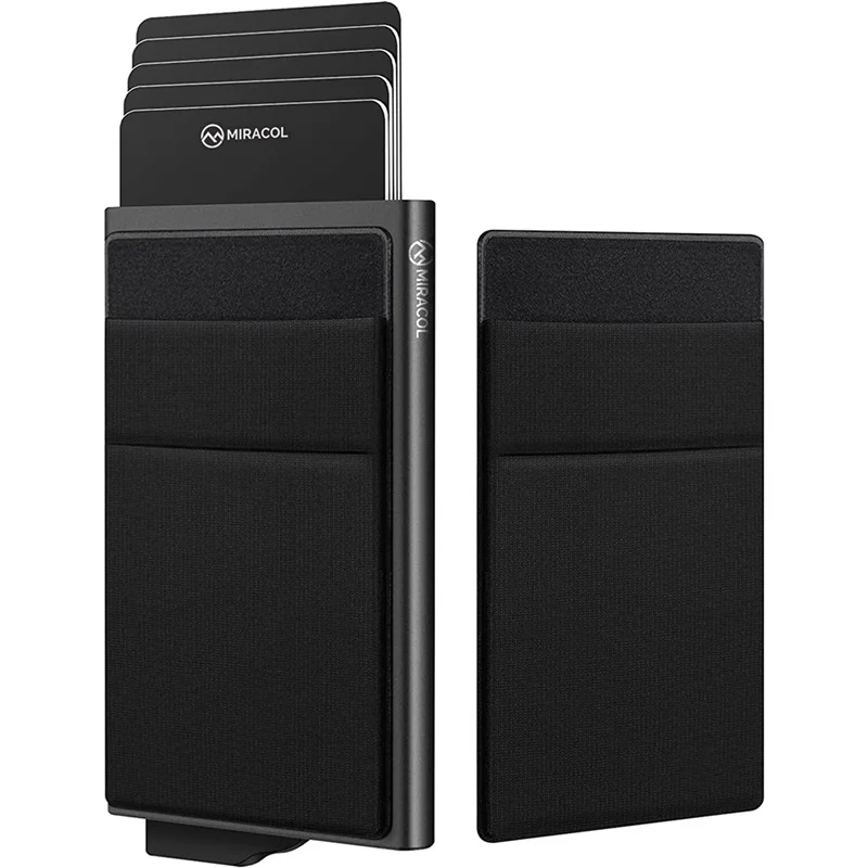 

MIRACOL Pop up Card Holder Wallet for Men RFID Blocking | Slim Business Credit Card Wallet with Money Pocket