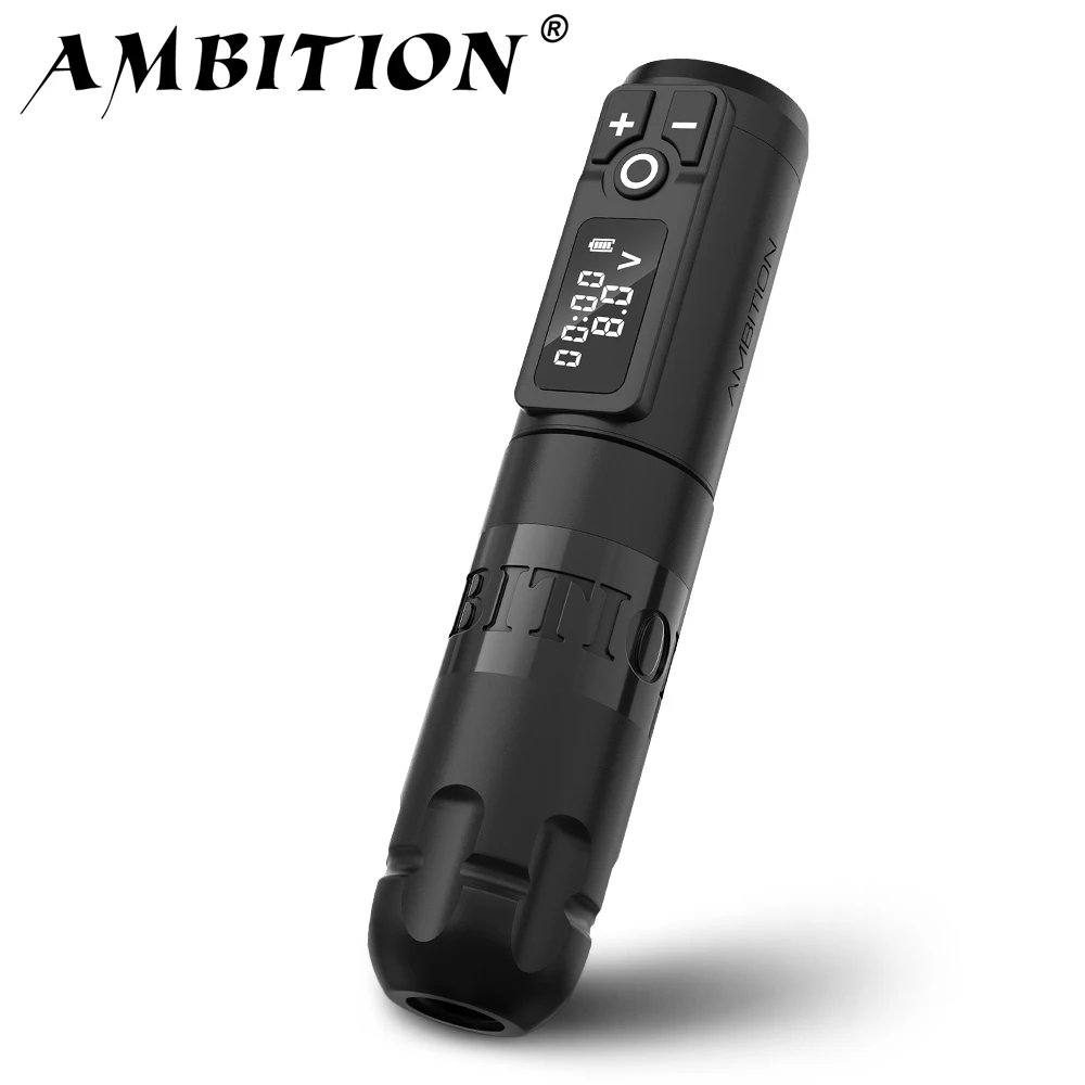 

Ambition Soldier, беспроводная тату-машинка, Rotaty Battery Pen, 2400 мАч, светодиодный, цифровой дисплей для тела, Artwith, портативный блок питания