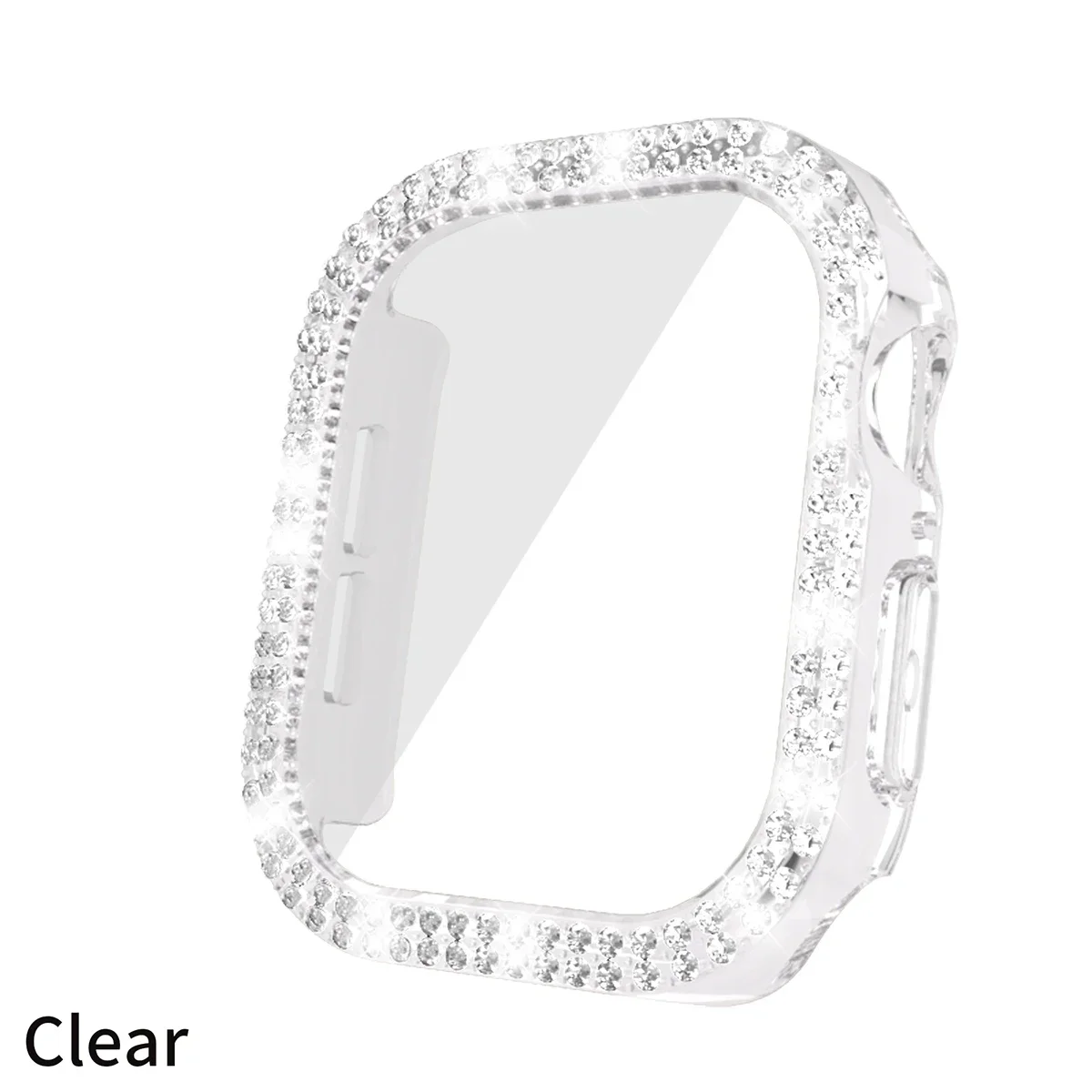 Luxury Diamond Hard PC Bumper with Screen Protector for Smartwatch - Bling Glass+Cover