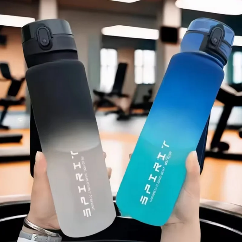 Colorful Leak-Proof Sports Water Bottle with Filter and Portable Strap