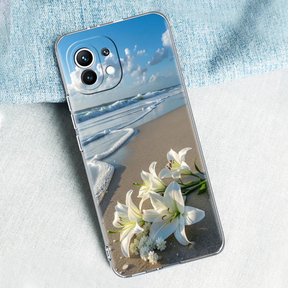 Elegant Lily Flower Print Phone Case Cover