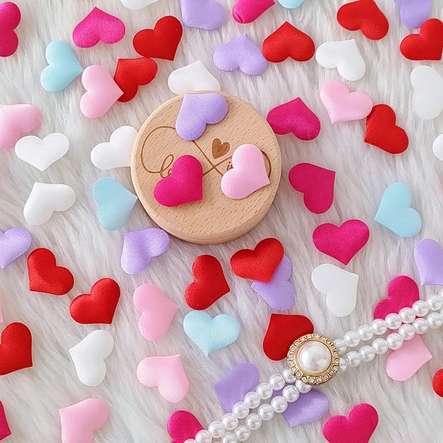 100pcs Love Heart Shaped Sponge Petal Sewing Patches Party Decorative  Handmade DIY Petals Birthday Wedding Christmas Supplies - AliExpress