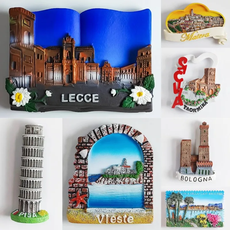 

Italy Tuscany Travelling Souvenirs Pisa Fridge Magnets Sicily Tropea Napoli Orvieto Matera Padova Fridge Stickers Wedding Gifts