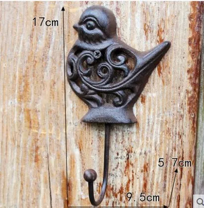 Rustic vintage industrial cast iron hook, wall hooks for garden, home,  vintage, european decoration