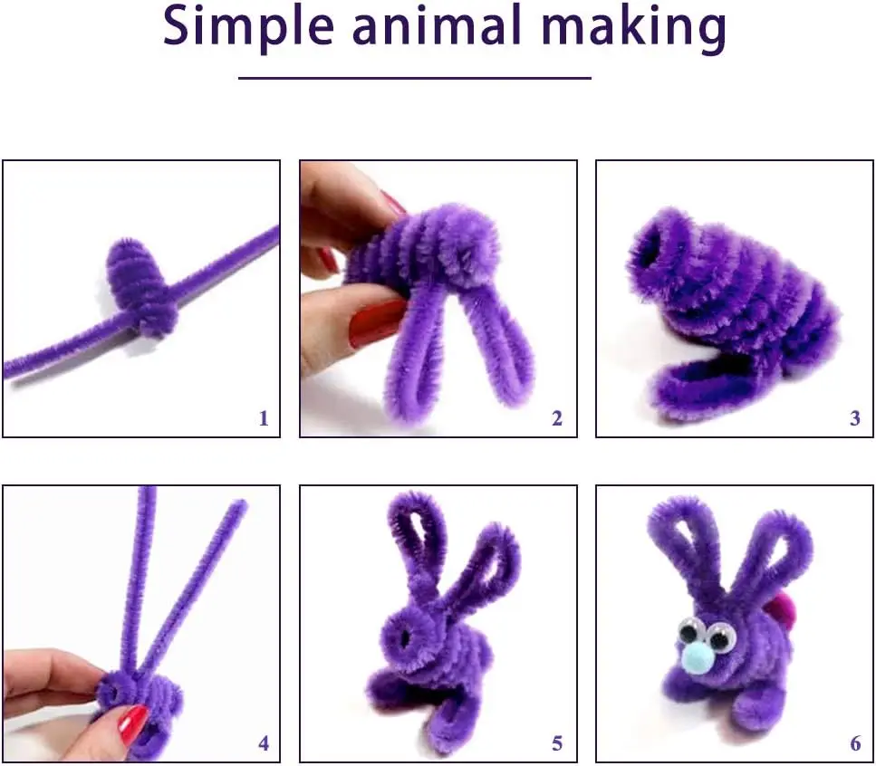 100 Stücke 30 cm Farben Chenille Stem Twisted Rod Eisendraht DIY Handwerk Wolle Wurzel Flauschigen Bar Verdrehen Dekor Rohr reiniger Plüsch – Detail 10