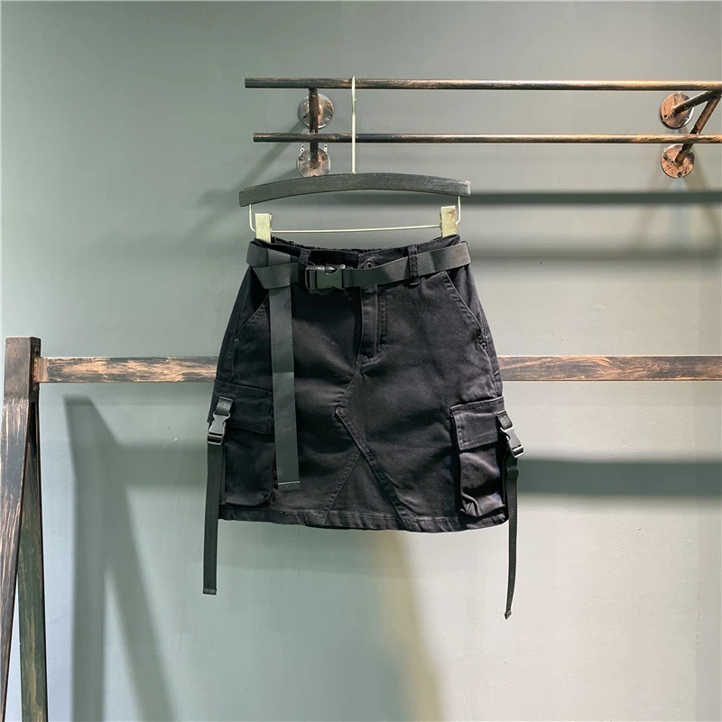 denim-skirt-mini-y2k-black-high-waist-a-line-2024-summer-loose-thin-pocket-tight