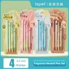 Lopet 4pc/Set Student Stationery Gel Pen Rotate/Press Quick-drying Fragrance Black Core Multiple Styles Writing Experience 1