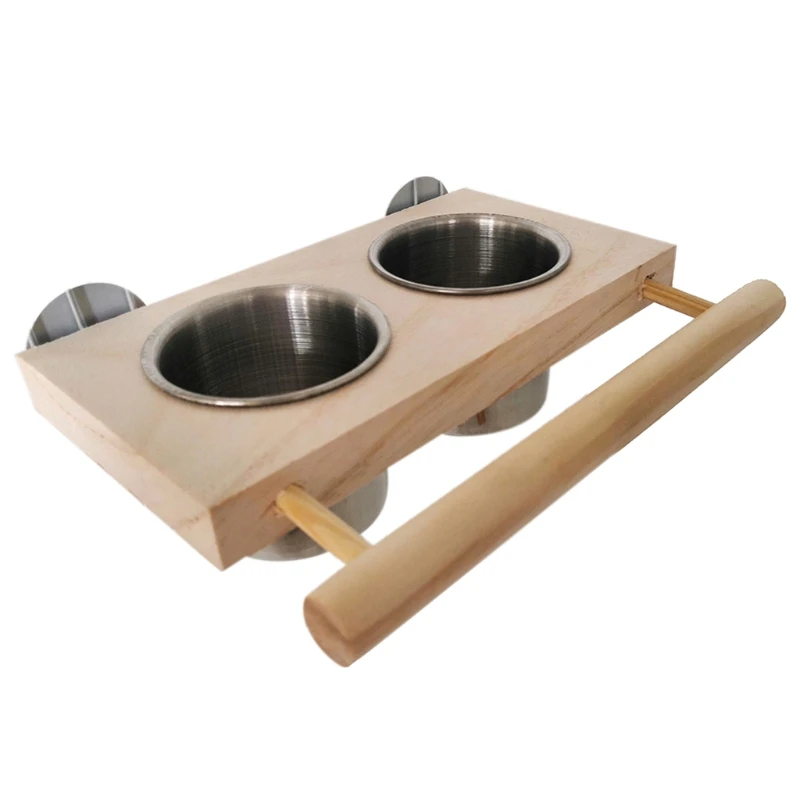 

Bird Perch Feeder Detachable Feeding Cups Water Bowl for Lovebirds Cockatoos Drop Shipping