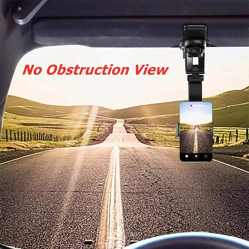 folding desktop phone stand Sun Visor Car Phone Holder Mount Cell Phone Stand Universal Adjustable Arm Cradle Car Holder Mount for Rearview Mirror Steering phone stand for desk