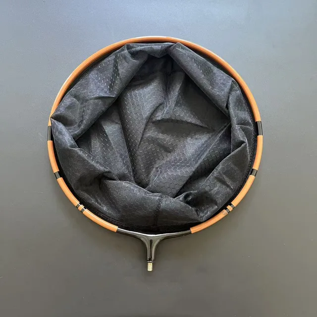 Handmade Bamboo Carbon Metal Insert Fiing Net Head Qui Dry Fierman's Skimmer Net Pole Head Outdoor Cam Travel Gear 4