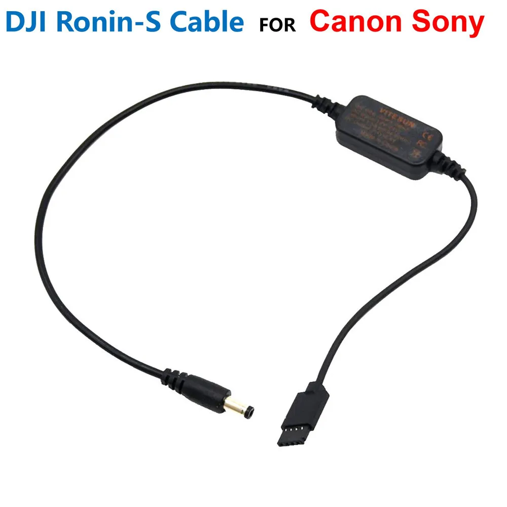 

Step-Down Cable Adapter For DJI Ronin-S To Supply Power For NP FW50 LP-E6 LPE17 BP-511 Dummy Battery PW20 DR-E6 DR-E18 DC Couple