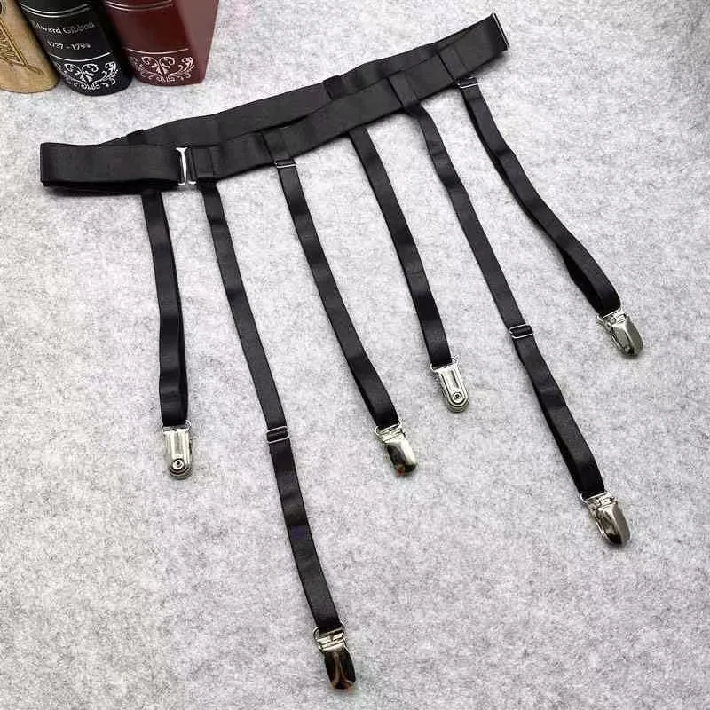 Reggicalze Donna Reggibile Con 4 Clip - Vita Regolabile 60-120cm, Nero, Taglia Unica - Foto 7