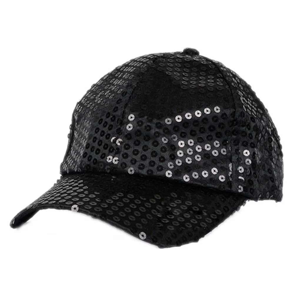 Neue Pailletten-Baseballkappe Glitzernde Partykleid-Accessoires Punk Hip-Hop Elegantes Disco-Kostüm für Partys – Detail 7