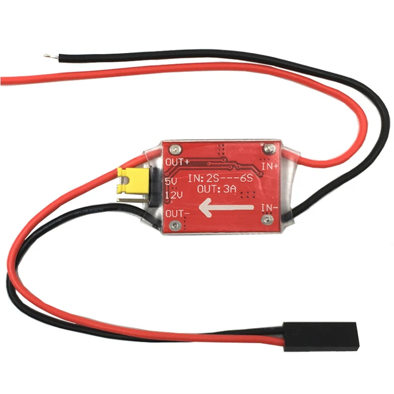 

UBEC 5V/12V 3A BEC 2-6S Lipo Input 5V/12V BEC Step-down Output Receiver Image Transmission Power Supply For RC FPV Quadcopter