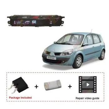 Kit de reparación de Mosfet con pantalla LCD Digital para panel de instrumentos de tablero Renault Scenic 2 1