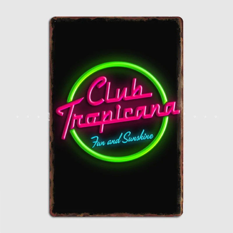 Neon Sign Club Tropicana Metal Sign Club Home Garage Club Crea Decorazione Tin Sign Poster Room Wall Decor
