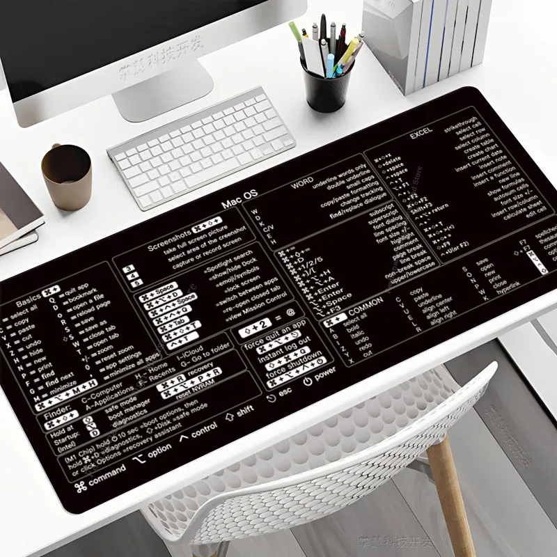Cheat Sheet Mouse Pad For MAC OS Word Excel Shortcuts Keyboard Mousepad Candlestick Patterns Desk Mat Office User mouse pad