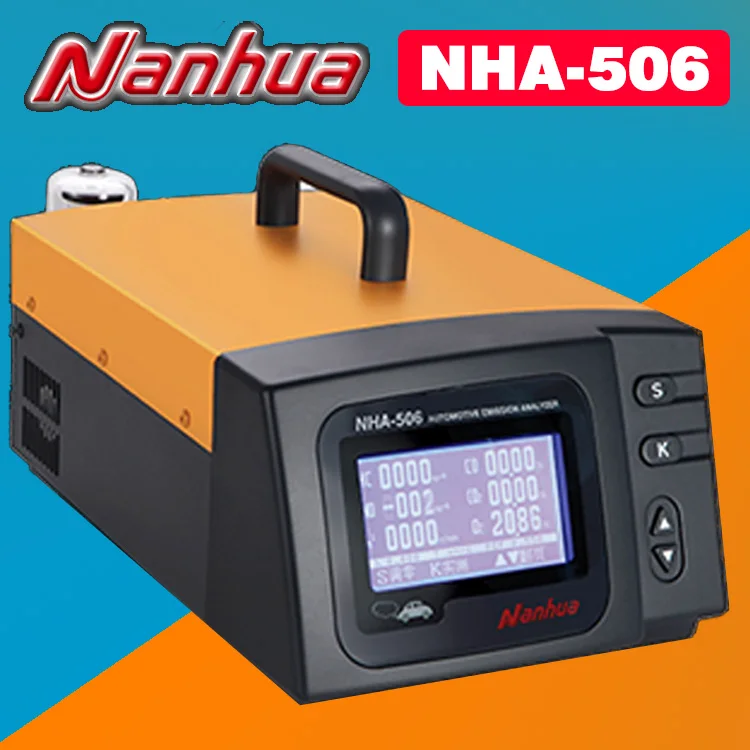 

Professional Auto Emission Gas Analyzer NHA506 (5-Gas) HC/CO/CO2/O2/NO NHA-506EN Automotive Exhaust Gas Analyzer
