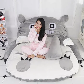 Cartoon mattress Totoro lazy sofa bed Suitable for children tatami mats Lovely creative small bedroom Foldable sofa bed chair