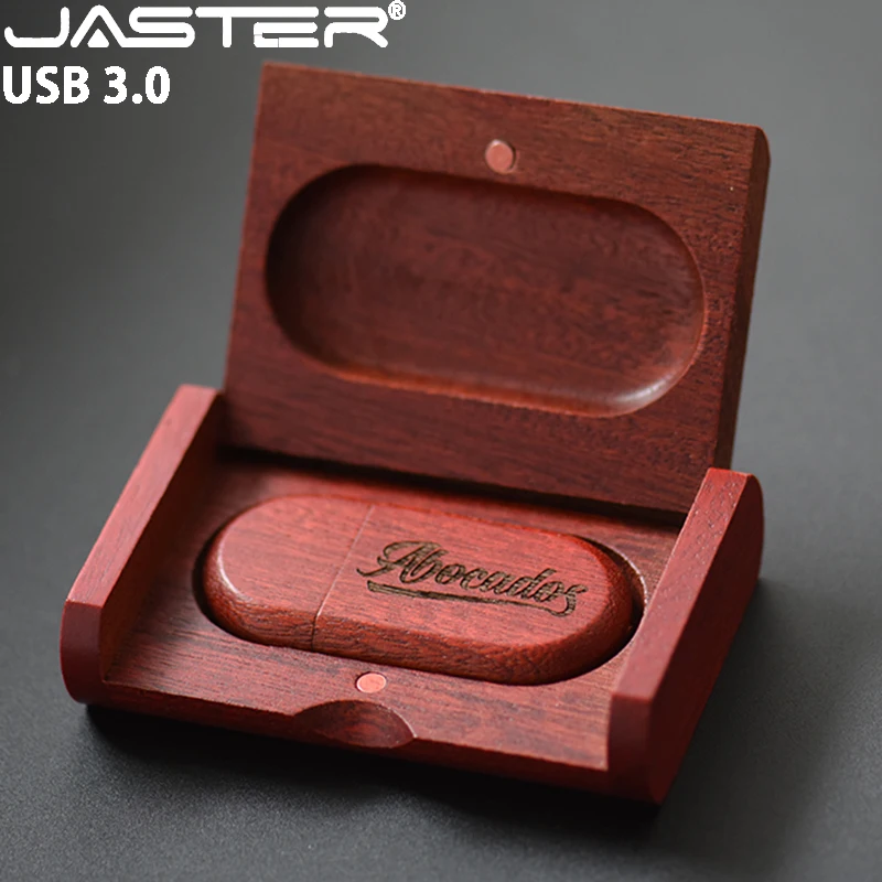 JASTER USB 3.0 고속 나무 USB 플래시 드라이브 128GB 무료 맞춤형 로고 메모리 스틱 64GB 웨딩 선물 펜드라이브 32GB 16GB U 디스크