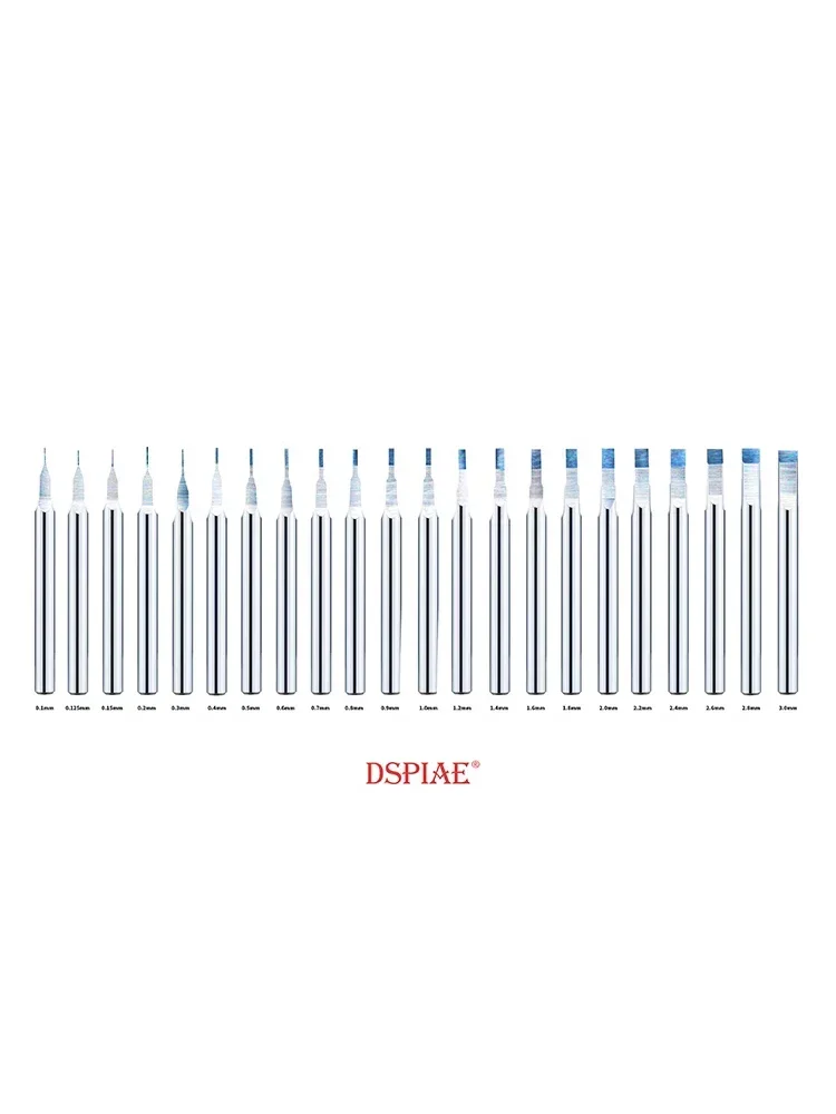 Model Tools DSPIAE Model Making Tool PB Series Full Section Tungsten Steel Pushing Knife Head 0.1-3.0MM Multiple Models