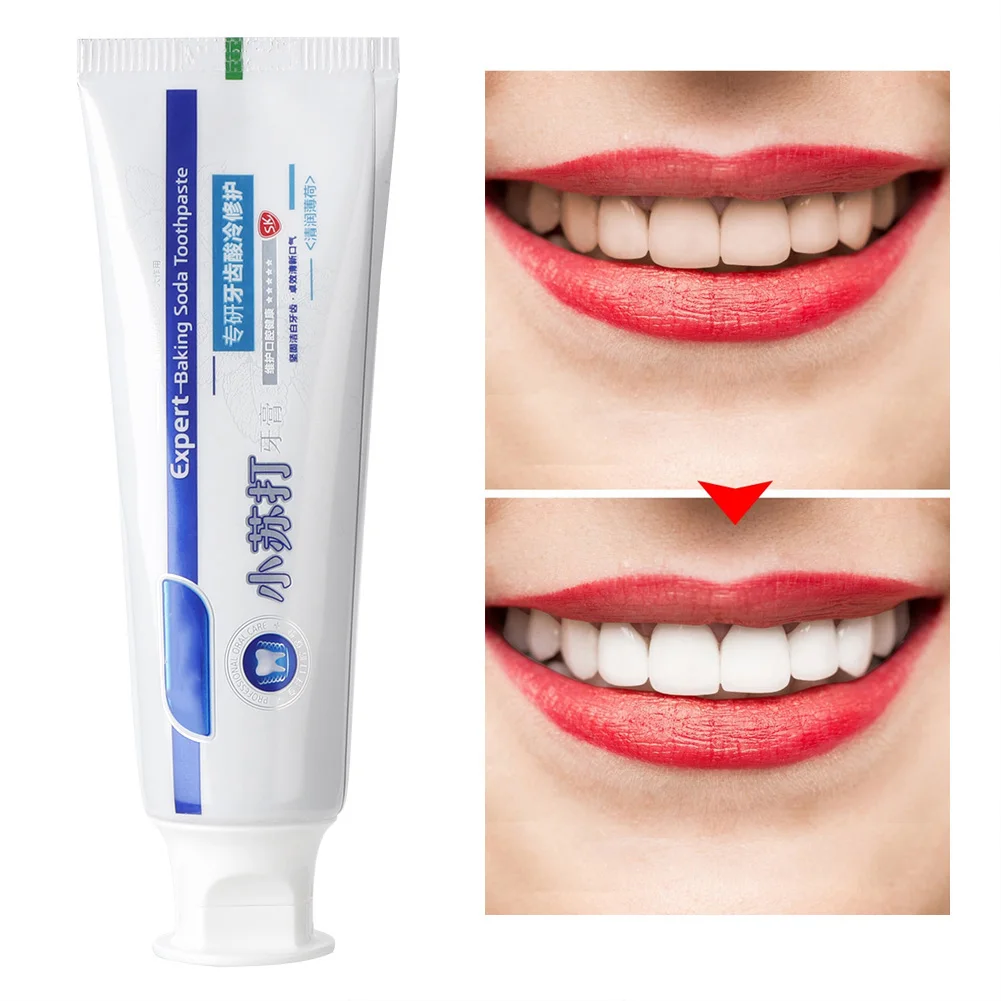 100G Dental Baking Soda Dentifricio Dentifricio Sbiancante Dentifricio Tè Verde Rimozione Delle Macchie Dei Denti Materiali Del Dentista Strumenti Per