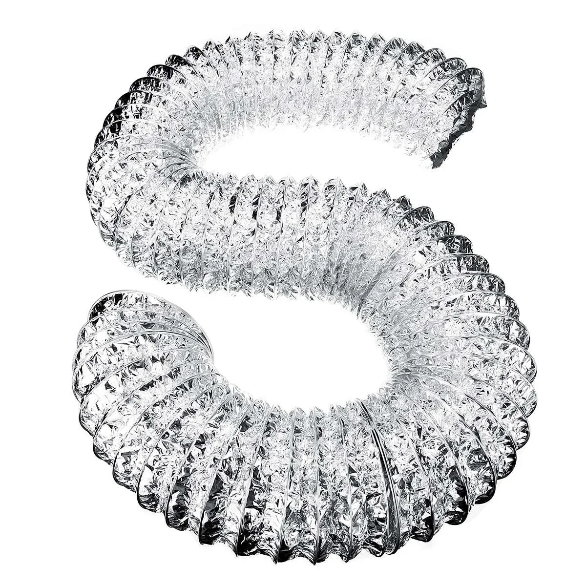 4 inch 100mm Ventilator Pipe PVC Aluminum Tube Air Ventilation Pipe Hose Flexible Exhaust Duct 3/2M Air System Vent Bathroom aluminum foil ventilation pipe,ventilation hose