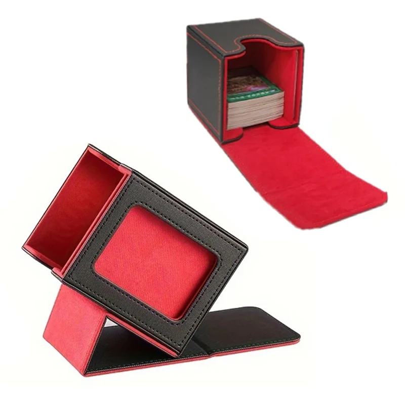 Premium Card Deck Box with Display Window and Magnetic Closure - Holds 120+ Sleeved Cards