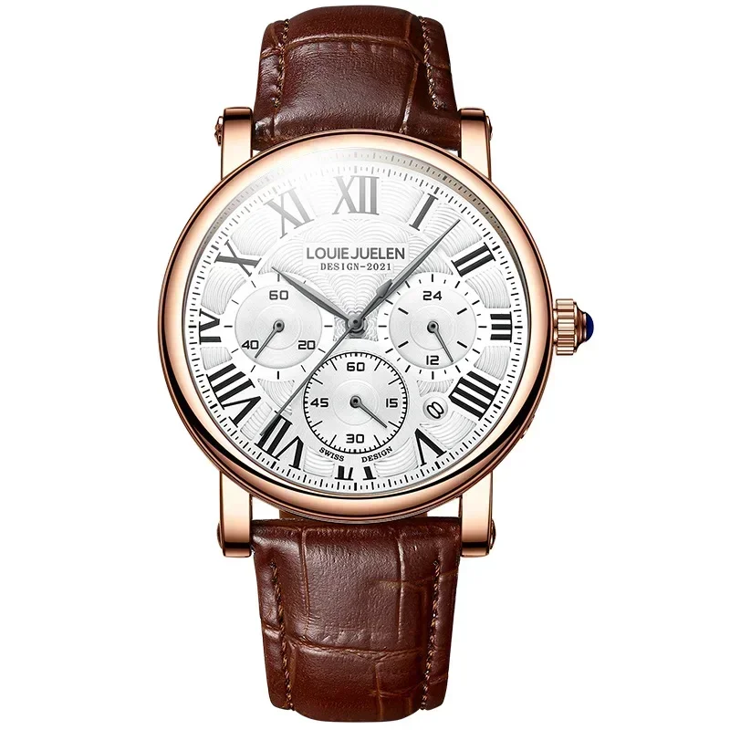Men Watch Fashion Simple Luxury Business Casual Clock Vintage Leather Bands Classic Waterproof Male Quartz Wristwatches Reloj