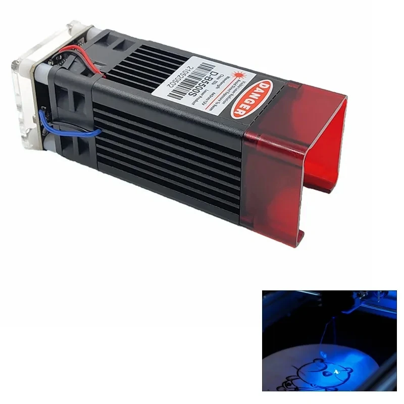 445nm 5000mw 5W Blue Laser Head Engraving Module DC12V PMW