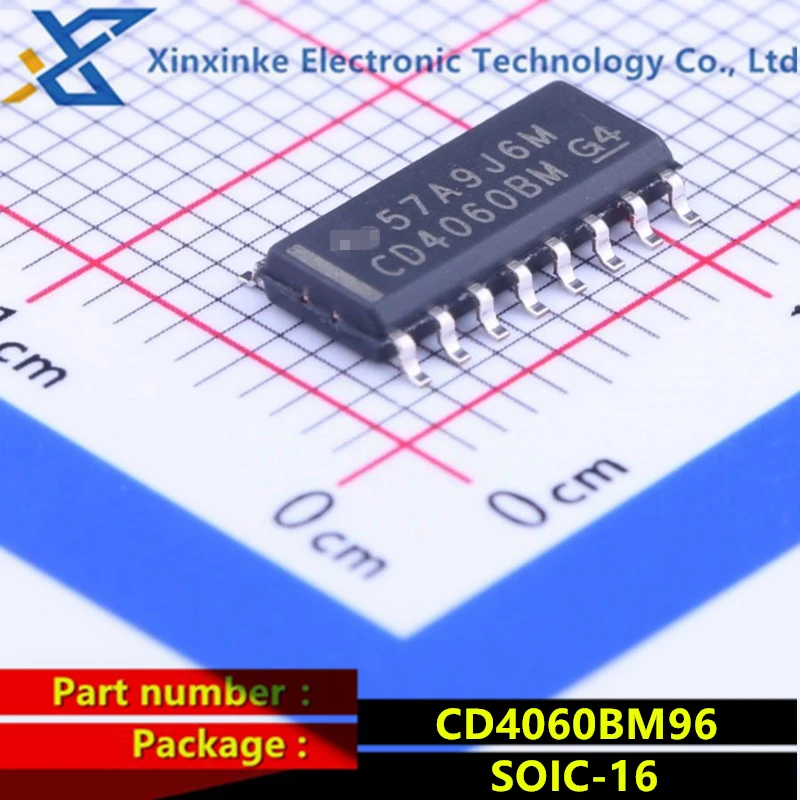 

CD4060BM96 SOIC-16 Counter ICs CMOS 14-St Ripple- Carry Binary CD4060B CD4060 Brand new Original