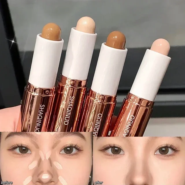 Highlighting&Bronzer Stick Face Brightening Shaping Concealer Pencil 3D Long Lasting Corrector Nose Shadow Contouring Cosmetics 2