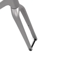 Cadre de vélo de route tout-terrain G2 en alliage d'aluminium léger, fourche en fibre de carbone, axe traversant, frein à disque, crochet de dérailleur UDH 3