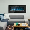 60" Electric Fireplace Inserts Insert & Wall Mount Fireplace Heaters Linear Fireplaces with Thermostat Logs & Crystal Fireplaces 1