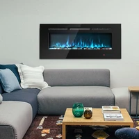 60" Electric Fireplace Inserts Insert & Wall Mount Fireplace Heaters Linear Fireplaces with Thermostat Logs & Crystal Fireplaces 1
