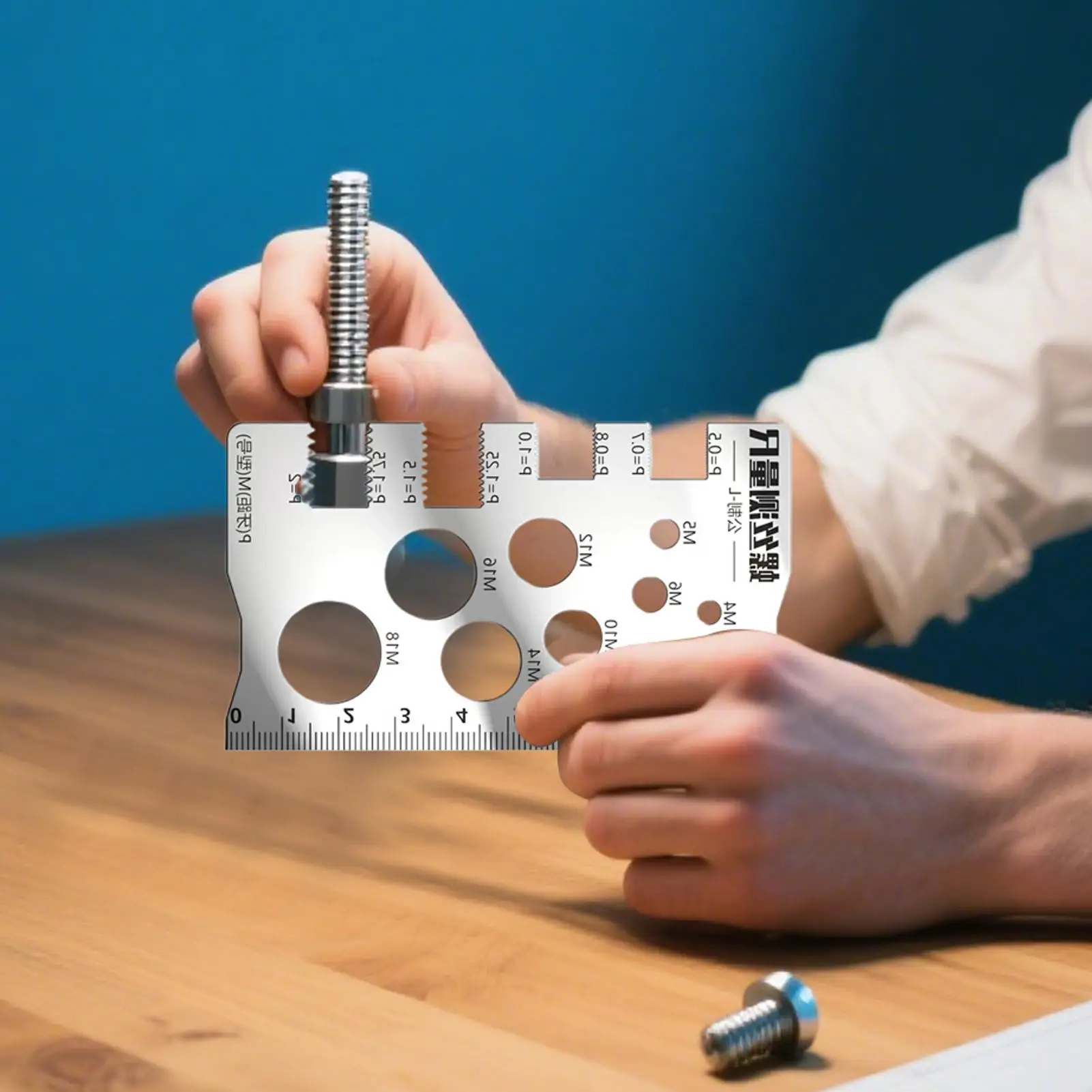 1pcs Screw Thread Pitch Gauge Ruler Measuring Tool Bolt Nut Metric Machining Threads Screw Cutting Gauge Angle Model Measuring