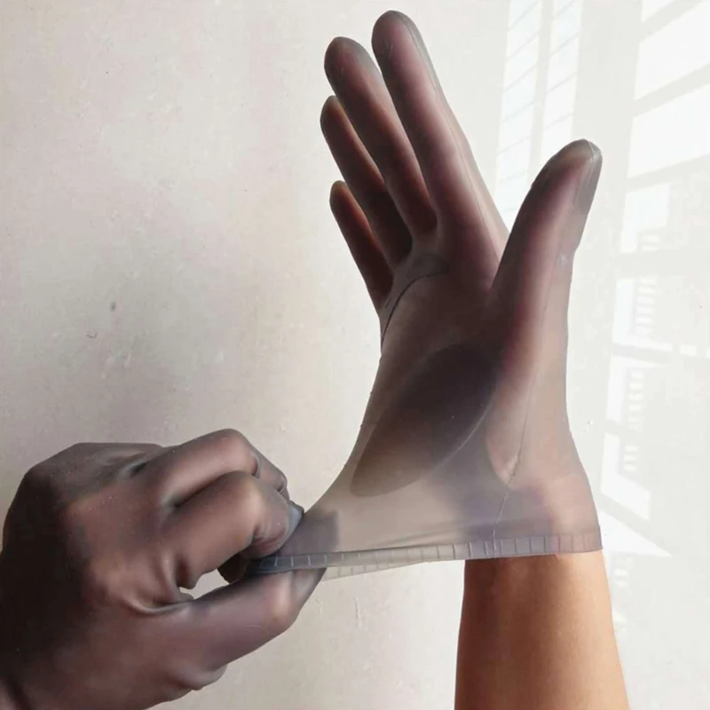 1Pair Reusable Silicone Protective Gloves For Resin Casting