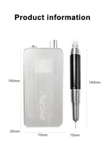IBelieve Silver/Black Nail Drill Brushless Nail Sander Desktop Rechargeable Cordless Manicure Pedicure Set For Nail Equipment 2